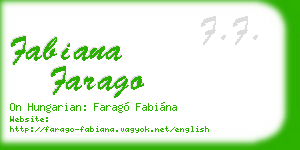 fabiana farago business card